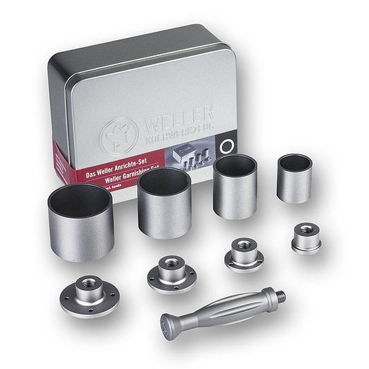 Weller Anrichteset für exakte Formen, rund, aus Metall, 9 tlg.