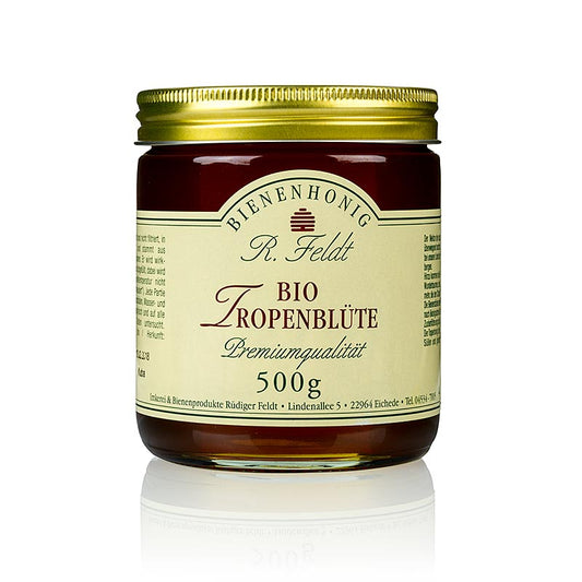 Feldt Tropenblüten-Honig, Kuba, gold, flüssig, blumig, BIO, 500 g