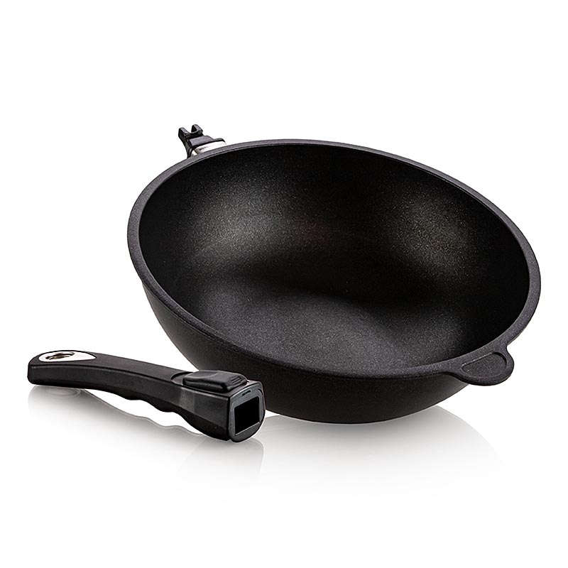 AMT Gastroguss, Wokpfanne, ø 28cm, 11cm hoch, mit abnehmbarem Griff, 1 St