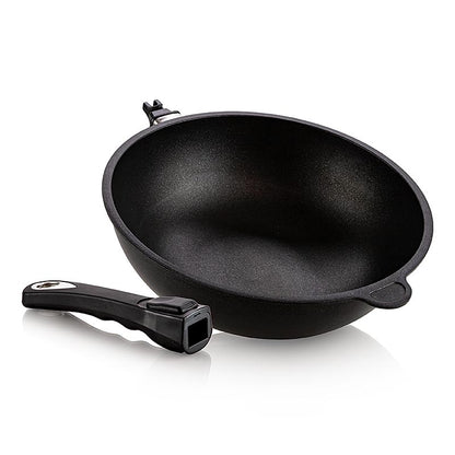 AMT Gastroguss, Wokpfanne, ø 28cm, 11cm hoch, mit abnehmbarem Griff, 1 St