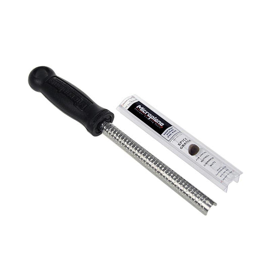 Microplane - Premium Classic - Stab, sehr feine Gewürzreibe, Griff schwarz/soft-touch, 1 St