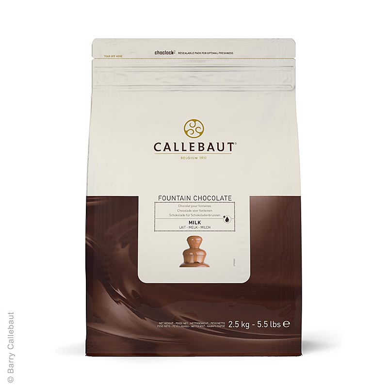Callebaut - Vollmilch, für Brunnen & Fondue, Callets, 37,8% Kakao, 2,5 kg