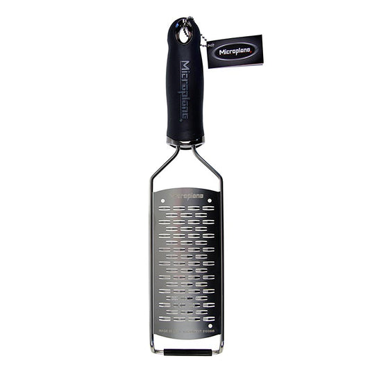 Microplane - Gourmet Serie - mittelgrobe Reibe, Griff schwarz/soft-touch, 1 St