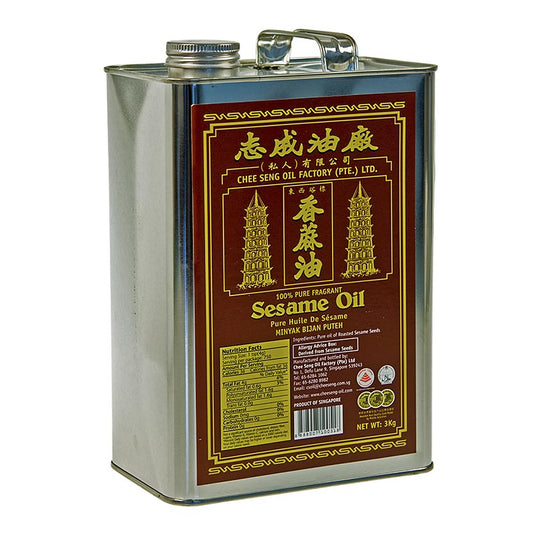 Sesamöl Asia, rein, dunkel, aus geröstetem Sesam, 3,215 L
