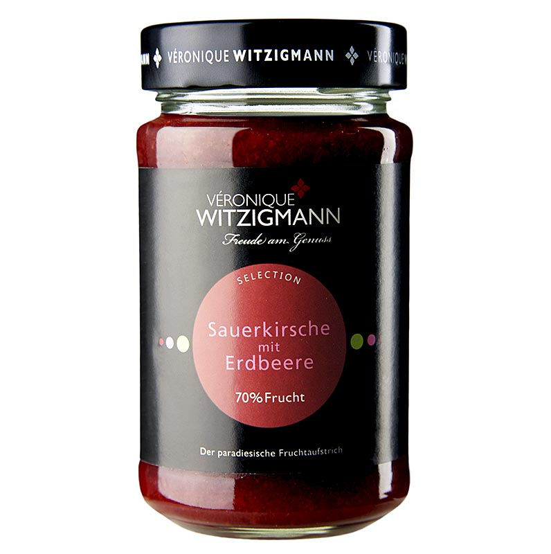 Sauerkirsche mit Erdbeere - Fruchtaufstrich, 225 g