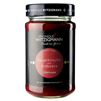 Sauerkirsche mit Erdbeere - Fruchtaufstrich, 225 g