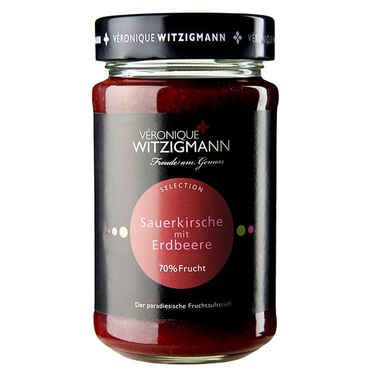 Sauerkirsche mit Erdbeere - Fruchtaufstrich, 225 g
