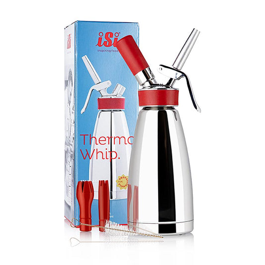 Thermo Sprayer Plus Whip, komplett, Edelstahl poliert, 500 ml, rot, 1 St