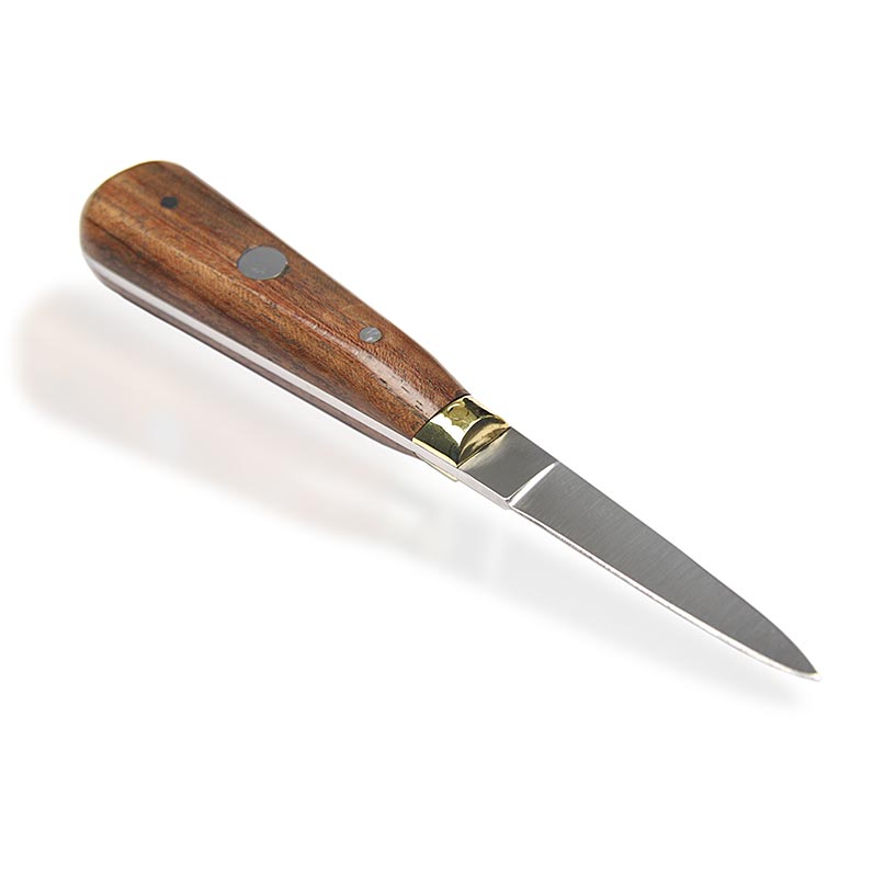Austern-Messer, mit edlem Holzgriff, schwere Qualität, 6,5cm Klinge, 16cm lang,