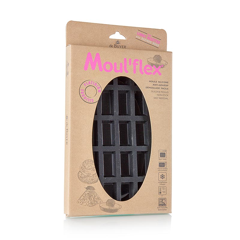 deBUYER Backform Moul´flex, 25 Mini-Finanziers, 49x26mm, 11mm hoch, 17,5x30cm, 1