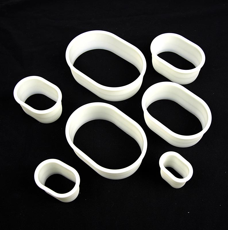 deBUYER Ausstecher, oval, Kunststoff, ø 3,2/4,5/5,8/7,0/8,5/9,5/11 cm, 7 tlg.