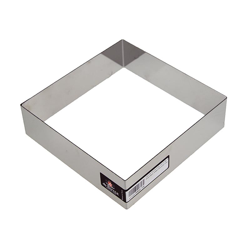 deBUYER Rahmen, quadratisch, Edelstahl, 16 x 16cm, 4,5cm hoch, 1 St
