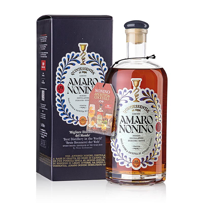 Amaro Quintessentia, Kräuterlikör mit ÙE Traubenbrand, 35% vol., Nonino, 700 ml