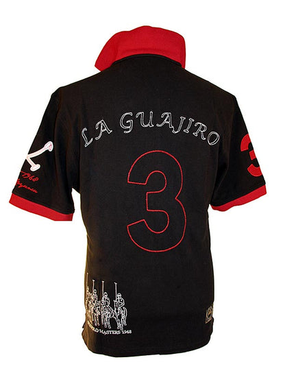 EDITION BOS FOOD Polo-Shirt La Guajiro, Kurzarm, schwarz/rot, Damen Gr. XL, 1 St
