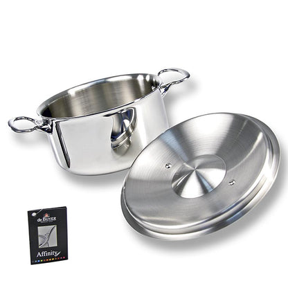 deBUYER "Affinity" Induktions Bratentopf & Deckel, Edelstahl, ø 20cm, 11cm hoch,