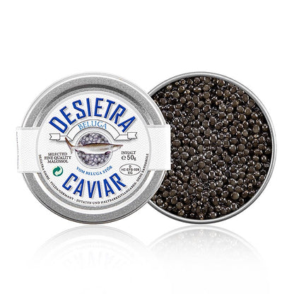 Desietra Beluga Kaviar Malossol vom Hausen (huso huso), Aquakultur Deutschland 50 g