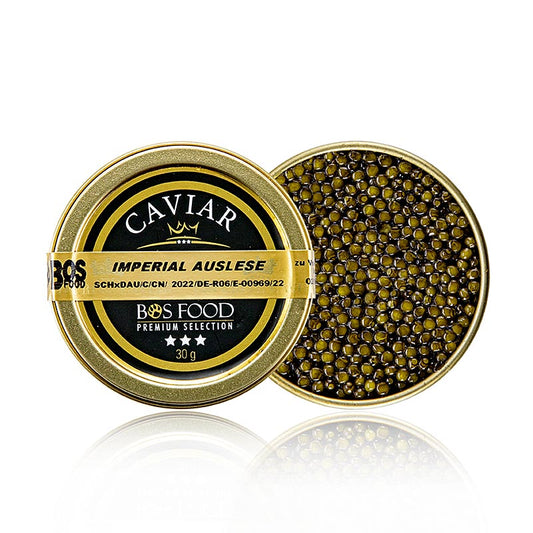 Imperial Auslese Kaviar, Kreuzung Amur x Kaluga Stör (schrenckii x dau), China, 30 g