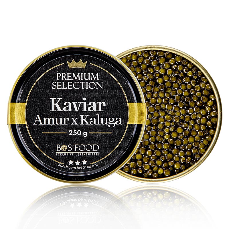 BOS FOOD Premium Selection - Kreuzung Amur x Kaluga Stör (schrenckii x dau), China, 250 g