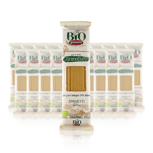 Pasta Granoro, Spaghetti Vermicelloni No.12, 2 mm, BIO, 10 kg, 20 x 500 g