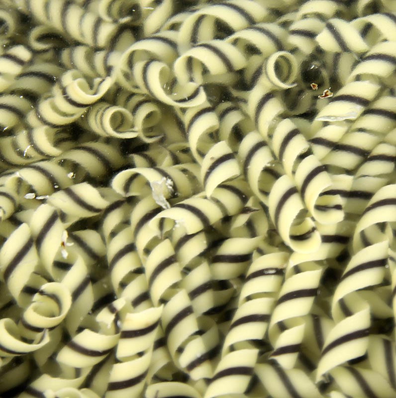 Dobla - Deko-Aufleger "Tornado" - Lockenform, weiße/dunkle Schokolade, ca. 10x62mm, 800