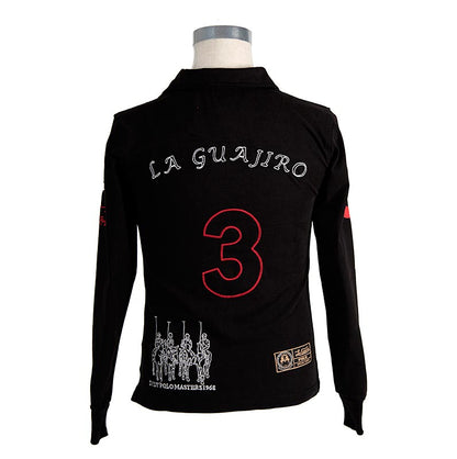 EDITION BOS FOOD Polo-Shirt La Guajiro, Langarm, schwarz/rot, Damen Gr. XL, 1 St