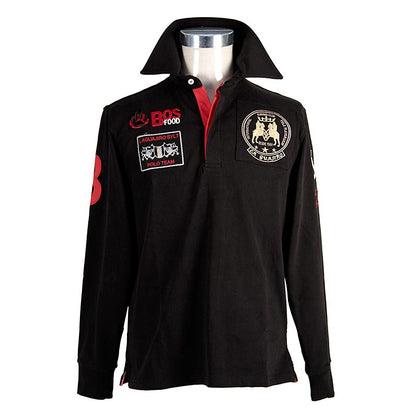EDITION BOS FOOD Polo-Shirt La Guajiro, Langarm, schwarz/rot, Herren Gr. XL, 1 St