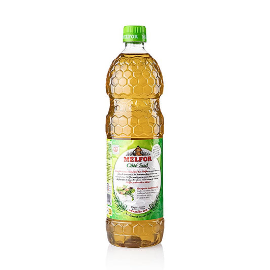 Essig-Condiment, mit Honig, Kräutern, Basilikum & Zitrone, 3,8% Säure, Melfor, 1 L
