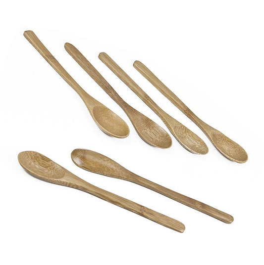 Mehrweg Bambuskaffeelöffel, spülmaschinengeeignet, dunkelbraun, 16 cm lang, 25 St