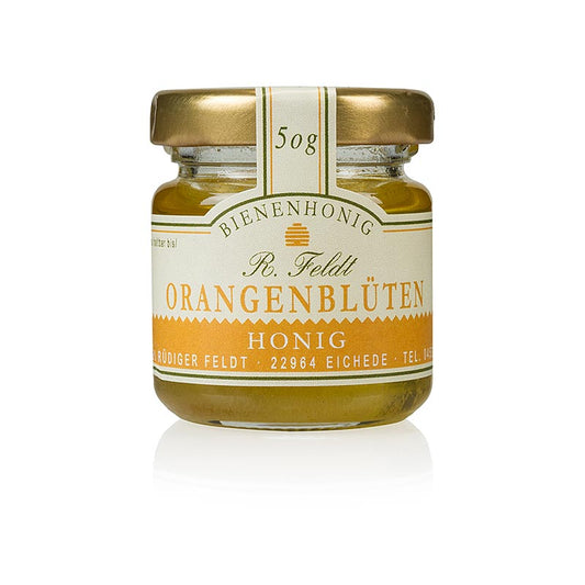 Orangenblüten-Honig, Spanien, goldfarben, flüssig, lieblich, Portionsglas, 50 g
