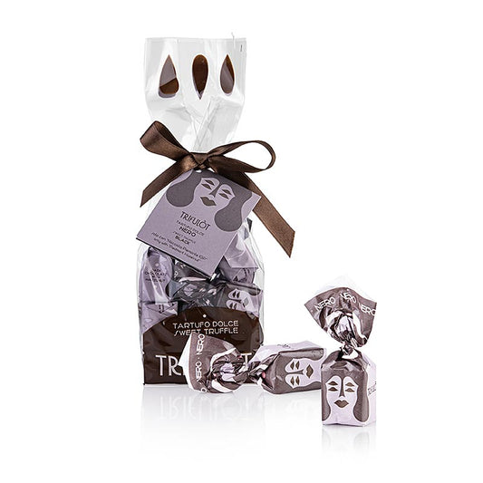 Tartuflanghe Trüffelpralinen "trifulòt", dunkle Schokolade, ca. 14g, schwarz, 20