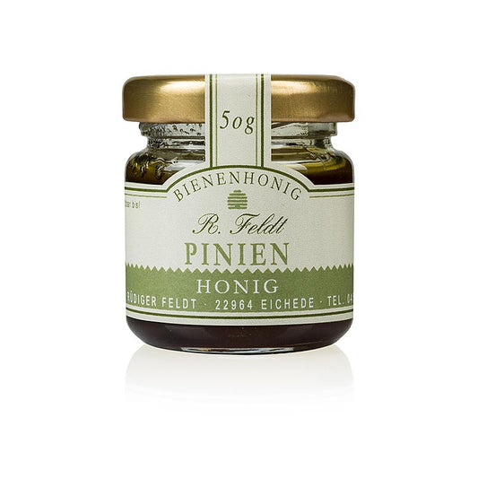 Pinien-Honig, dunkel, mild-würziger Kieferwaldhonig, Portionsglas, 50 g