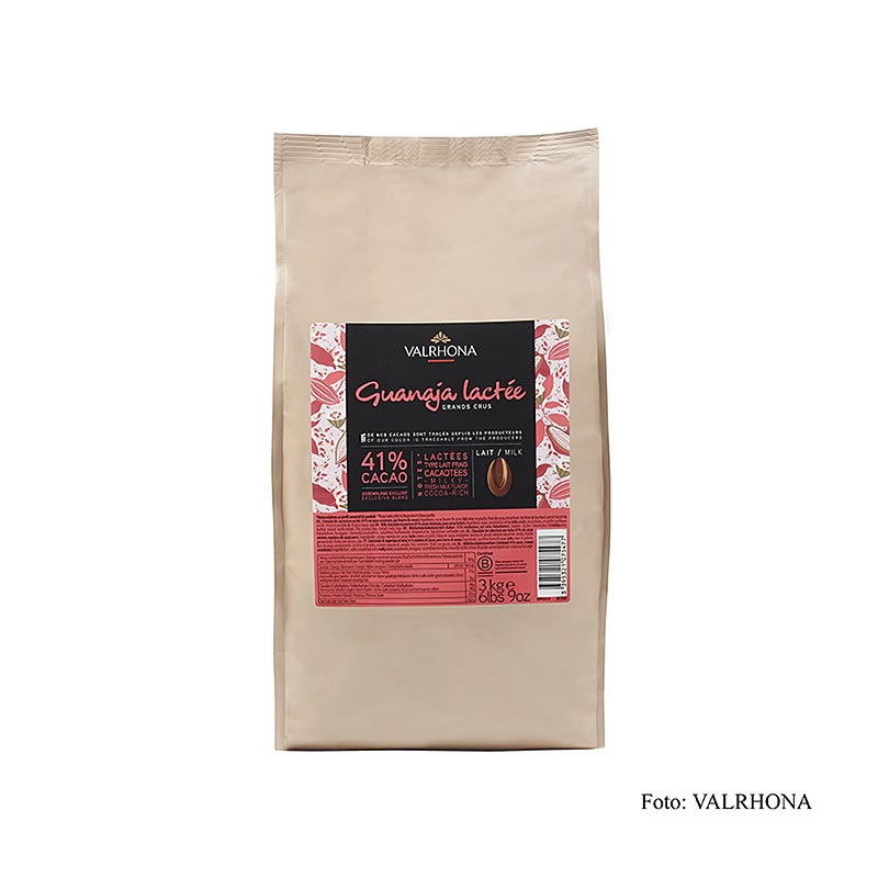 Valrhona Guanaja Lactée "Grand Cru", Vollmilch Couverture, Callets, 41% Kakao, 3 kg