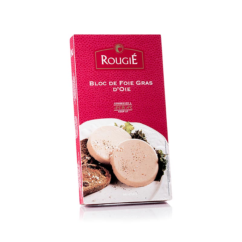 Gänsestopfleberblock, 2 Scheiben à ca. 40 g, Rougié, 80 g