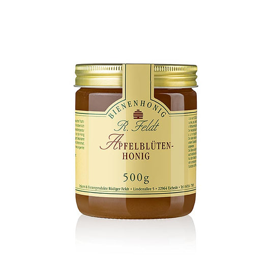 Imkerei Feldt - Apfelblüten-Honig, hell, mild-cremig, feines Apfelaroma, selten