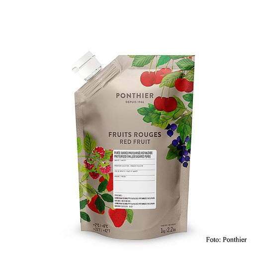 Ponthier Rote Früchtepüree, mit Zucker, 1 kg