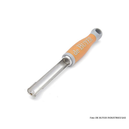 deBUYER Entkerner "Universal", ø 13mm, 9cm lang,Edelstahl/Kunststoff orange, 1 S