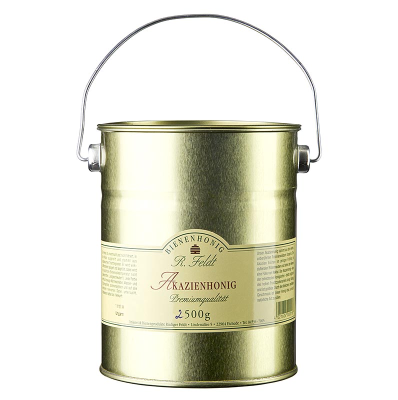 Akazien-Honig, leicht goldfarben, flüssig, zart-lieblich, gut zum Süssen, 2,5 kg