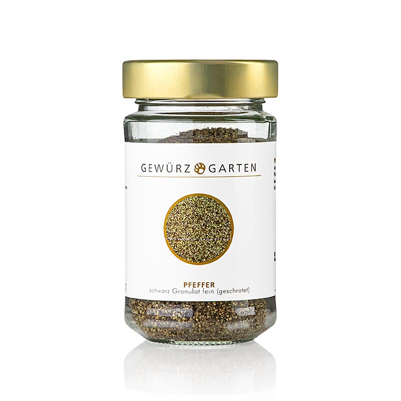 Gewürzgarten Pfeffer, schwarz, fein geschrotet, 100 g
