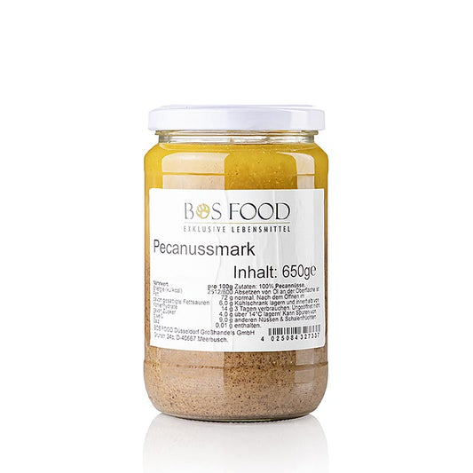 BOS FOOD Pecannuss-Mark, 100% Mark ohne Zusatzstoffe, 650 g