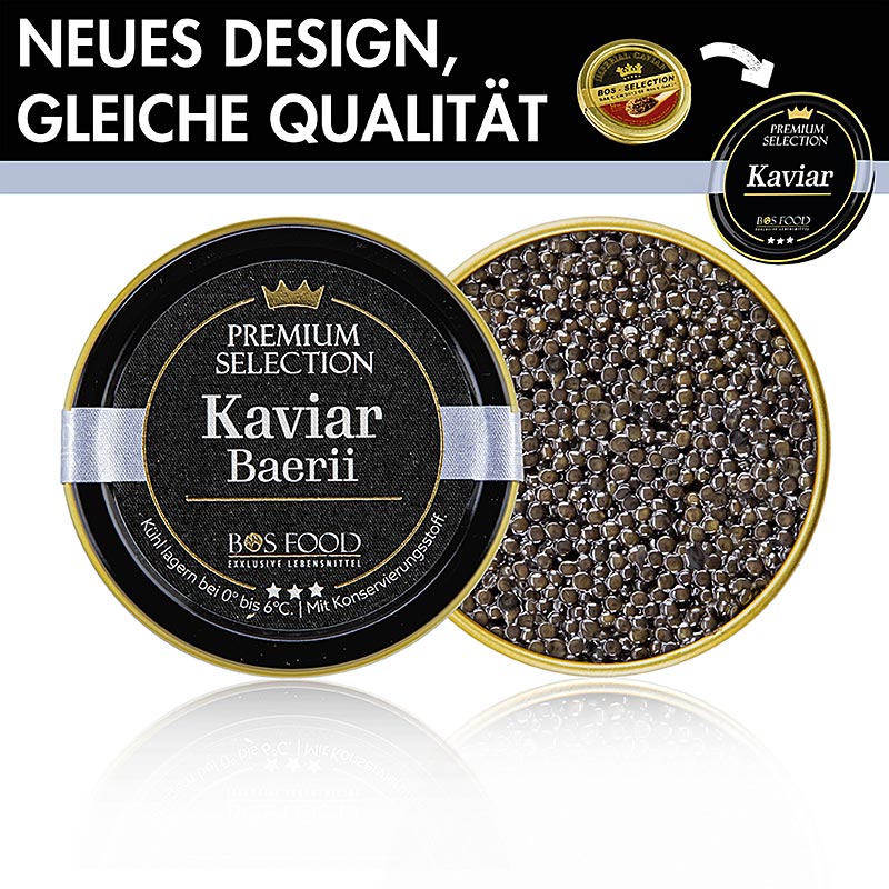 Selection Kaviar vom sibirischen Stör (Acipenser baerii), Aquakultur China, 50 g