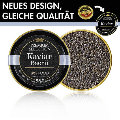 Selection Kaviar vom sibirischen Stör (Acipenser baerii), Aquakultur China, 50 g