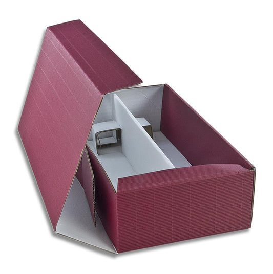 Weinpräsentkarton, bordeaux, für 2 Flaschen à 0,75 l, 1 St