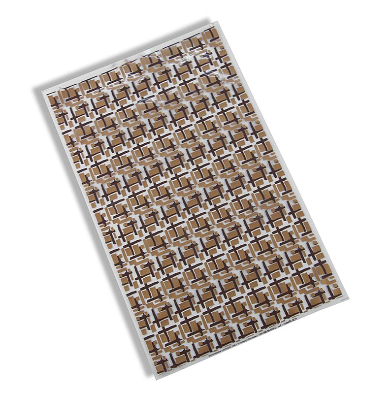 Dekor-Abziehfolie "Labyrinth" für Schokolade, 40x25 cm, 17 Blatt