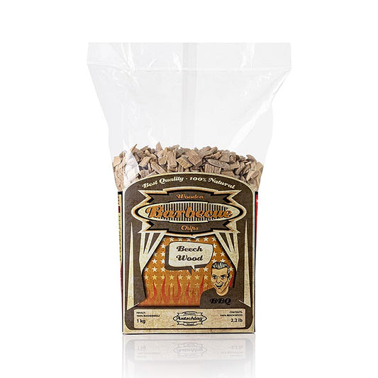 Axtschlag - Grill BBQ - Räucherchips aus Buchenholz (Beech), 1 kg