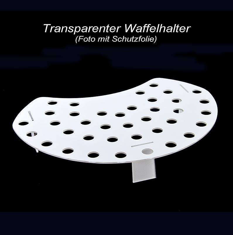 Mini-Waffelhörnchen-Halter, Plexiglas lichtgrau, Malerpalette, für 38 Hörnchen