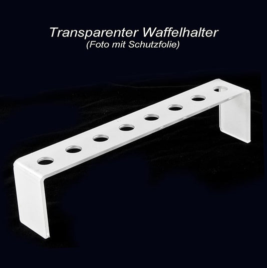 Mini-Waffelhörnchen-Halter, Plexiglas lichtgrau, lang, für 8 Hörnchen, ø 2cm, 1
