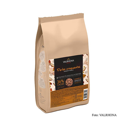 Valrhona Knusprige Perlen, Getreidefüllung mit Milchschokoüberzug, 36% Kakao, 3 kg