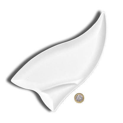 Einweg Teller "Triangle Surpreme", weiß, dreieckig mit Einteilung, 260x125x14mm, 500 St