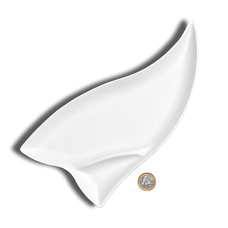 Einweg Teller "Triangle Surpreme", weiß, dreieckig mit Einteilung, 260x125x14mm,