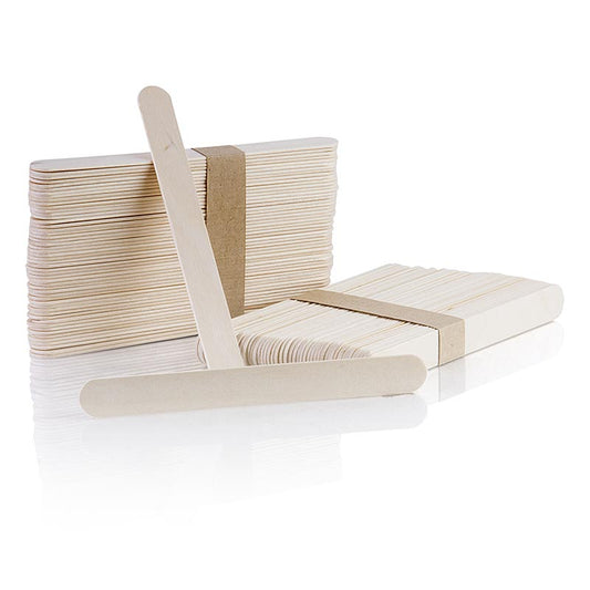 Holz-Spatel (ähnlich wie Eisstiele), 2 cm breit, 15 cm lang, 100 St